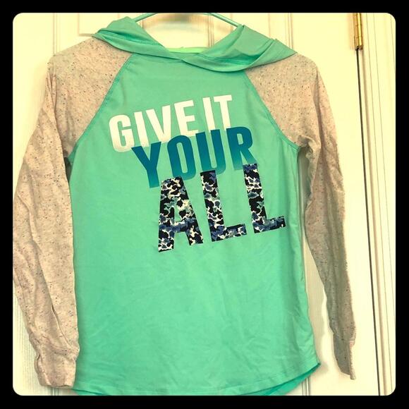 SO Other - Girls Long sleeve hooded graphic t-shirt